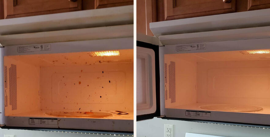 Microwave before &amp; after